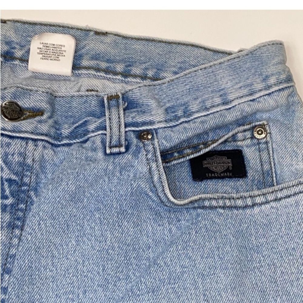 VTG, 90s 2000s Harley-Davidson Motorclothes Light Blue Men Straight Jeans 36x32